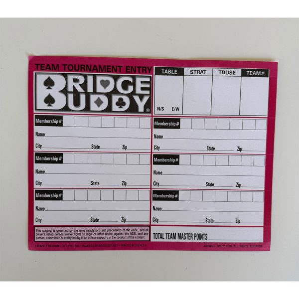 Team Tournament Entry Forms - Pack of 500 - Image 4