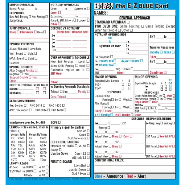 EZ Blue Card Editor